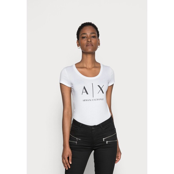 Armani Exchange T-shirt z nadrukiem optic white ARC21D01J-A11
