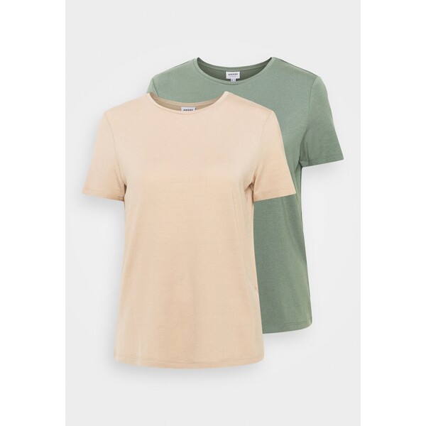 Vero Moda Tall VMAVA TALL 2 PACK T-shirt basic green/beige VEB21E07B-B11