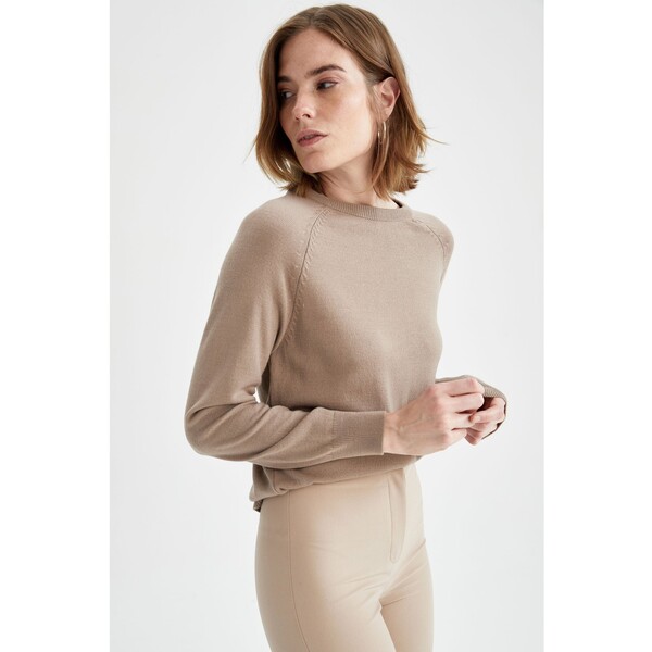 DeFacto YELLOW Sweter beige DEZ21I0FA-B11