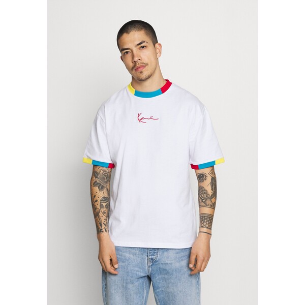 Karl Kani SMALL SIGNATURE TEE UNISEX T-shirt z nadrukiem white KK1210022-A11