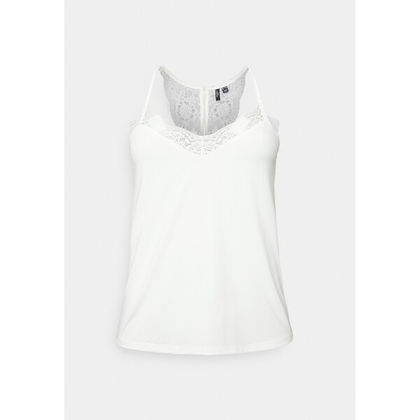 Vero Moda Curve VMANA CURVE T-shirt z nadrukiem snow white VEE21D01P-A11