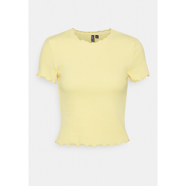 Pieces PCOMILLA SHORT TEE T-shirt z nadrukiem pale banana PE321D0P4-E11
