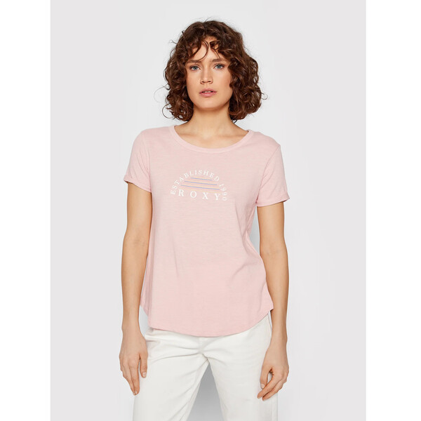 Roxy T-Shirt Oceanaholic ERJZT05354 Różowy Relaxed Fit
