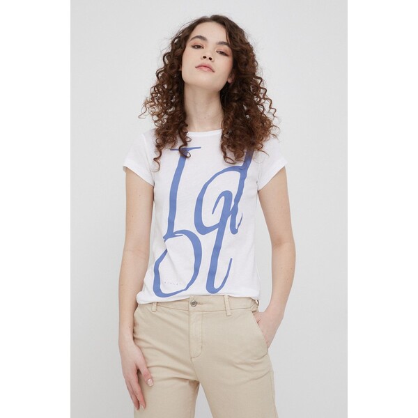 Sisley t-shirt bawełniany 3L7NL100T.931
