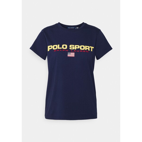 Polo Ralph Lauren POLO SPORT CREWNECK TEE T-shirt z nadrukiem newport navy PO221D07N-K11