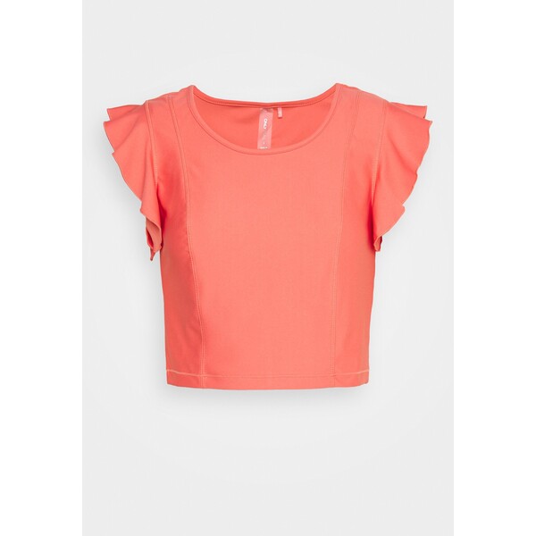 ONLY Play ONPMINEA SHORT TRAIN TOP T-shirt basic spiced coral NL241I075-H11
