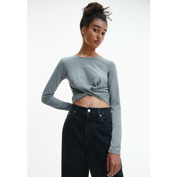 Calvin Klein Jeans Bluzka z długim rękawem grey heather C1821D0HW-C11