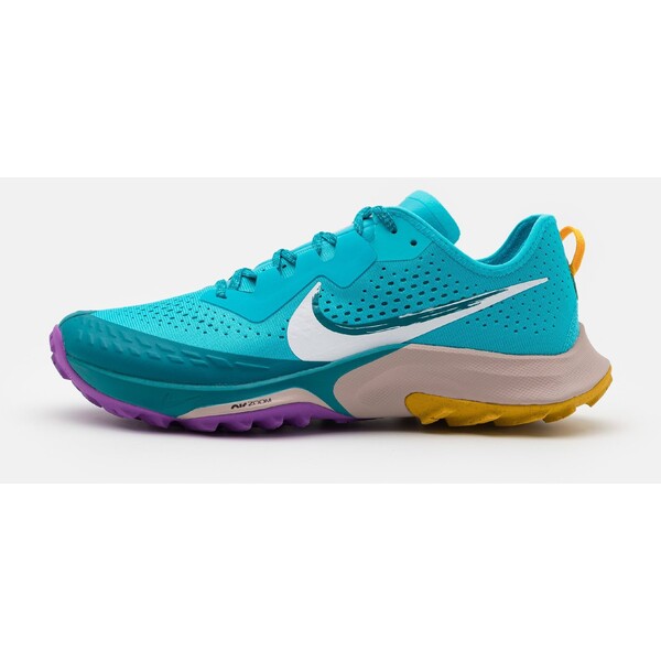 Nike Performance AIR ZOOM TERRA KIGER 7 Obuwie do biegania Szlak turquoise blue/white/mystic teal/university gold/wild berry N1242A25V-L11
