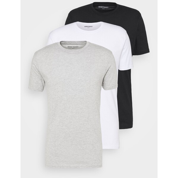 Denim Project 3 PACK T-shirt basic black/white/grey DEO22O00U-A12