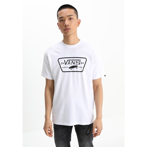 Vans MN FULL PATCH T-shirt z nadrukiem white/black VA222O045-A11