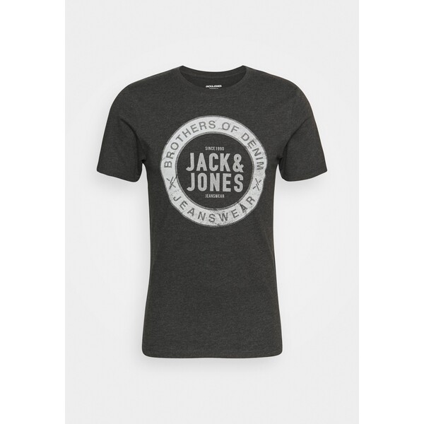 Jack & Jones T-shirt z nadrukiem dark grey melange JA222O3UN-C11