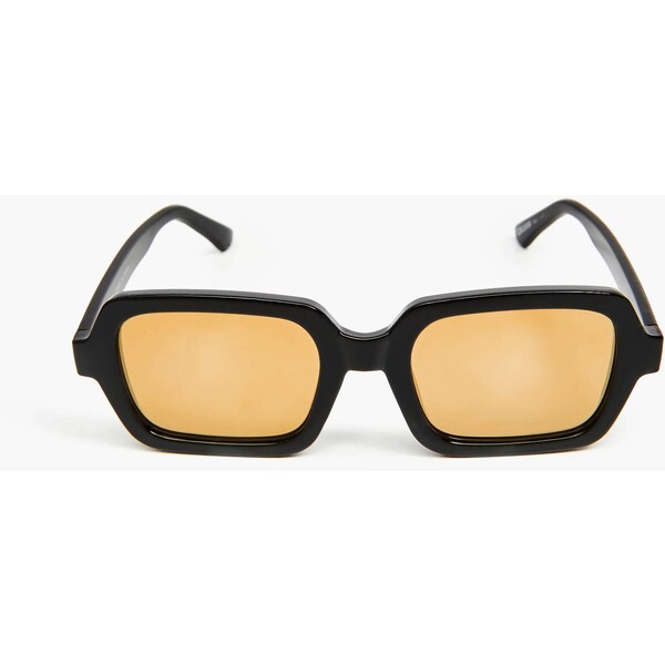 Cropp Prostokątne czarno-żółte okulary przeciwsłoneczne 0521K-99X