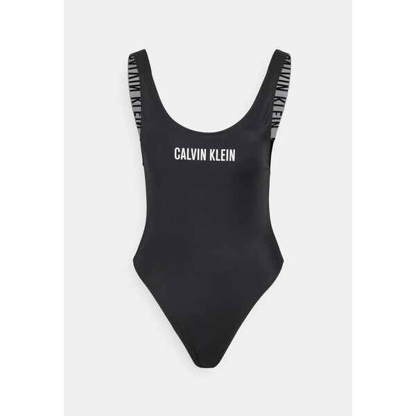 Calvin Klein Swimwear INTENSE POWER SCOOP BACK Kostium kąpielowy black C1781G02B-Q11
