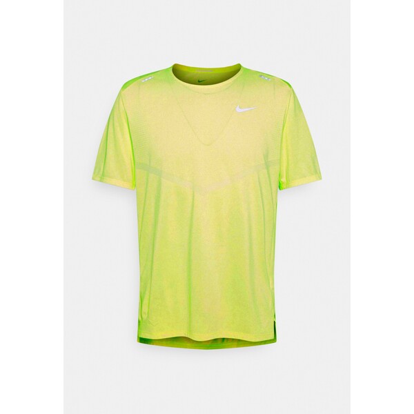 Nike Performance RISE T-shirt z nadrukiem volt heather/silver N1242D3W9-E11