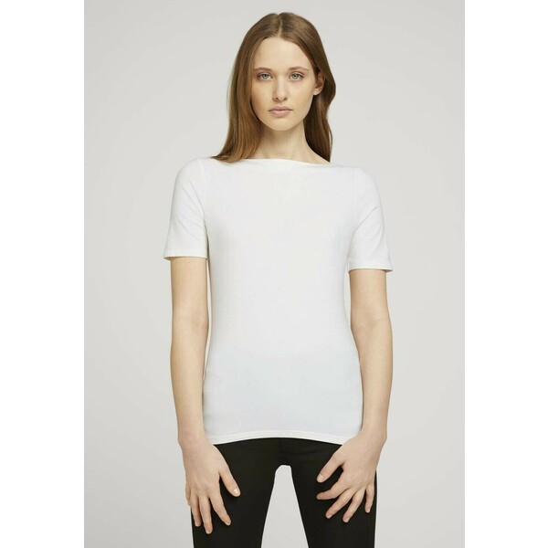 TOM TAILOR DENIM T-shirt basic gardenia white TO721D0W5-A11