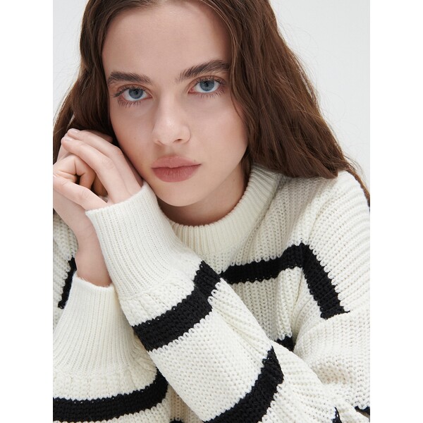 Cropp Dzianinowy sweter w paski 1512K-00X