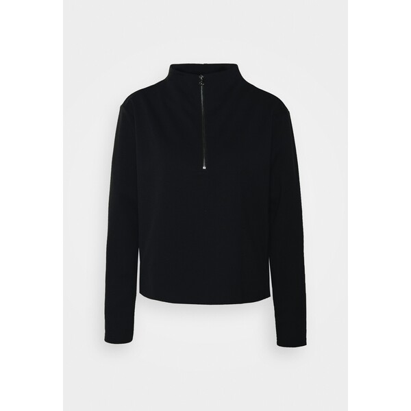 Calvin Klein MILANO MOCK NECK ZIP Bluzka z długim rękawem black 6CA21J02A-Q11