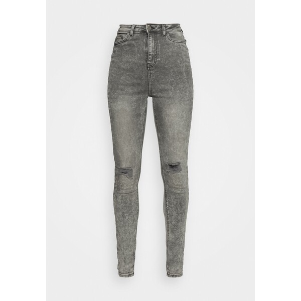 Missguided Tall DISTRESSED WASH SINNER Jeansy Skinny Fit grey MIG21N05Q-C11