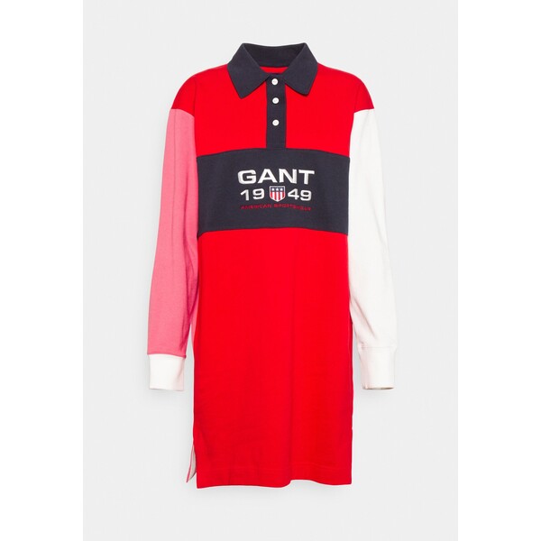 GANT RETRO SHIELD RUGGER DRESS Sukienka letnia bright red GA321C06O-G11