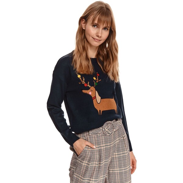 Top Secret sweter damski z motywem świątecznym SSW3362