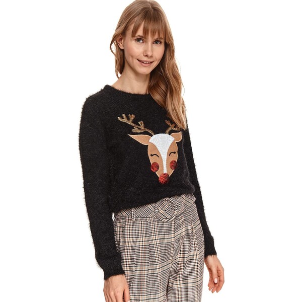 Top Secret sweter damski z motywem świątecznym SSW3360