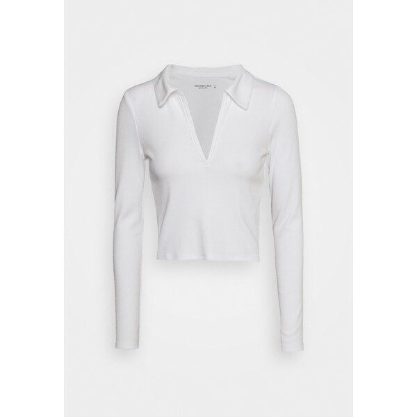 Abercrombie & Fitch SLIM Bluzka z długim rękawem white A0F21D0JY-A11