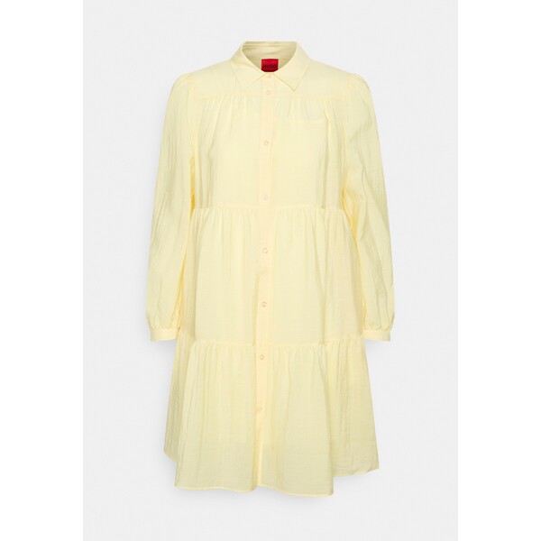 HUGO KARU Sukienka koszulowa light yellow HU721C0J6-E11
