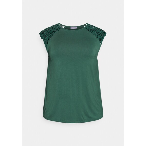 Anna Field Curvy T-shirt z nadrukiem dark green AX821D05J-M11