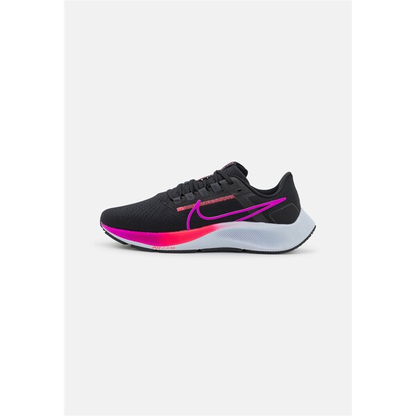 Nike Performance AIR ZOOM PEGASUS 38 Obuwie do biegania treningowe black/hyper violet/off noir/flash crimson/football grey/white N1241A10L-J12