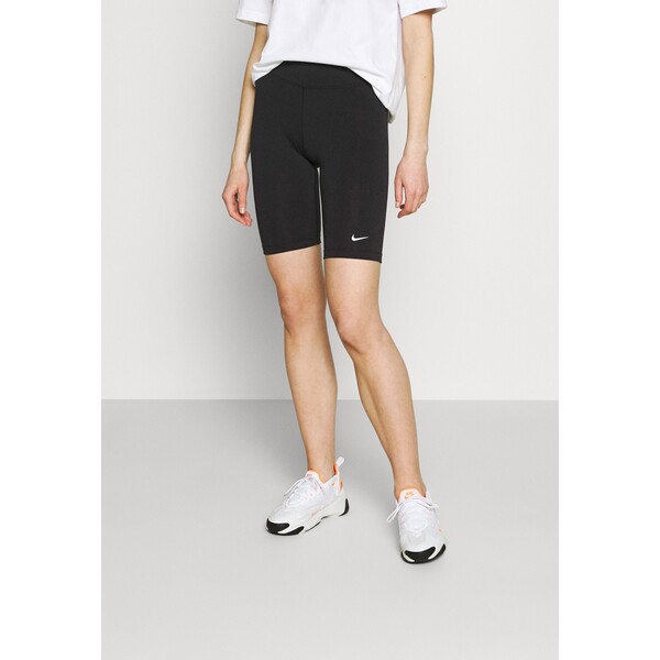 Nike Sportswear BIKER Szorty black/white NI121S031-Q11