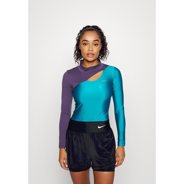 Nike Performance BODYSUIT Bluzka z długim rękawem bright spruce/cave purple/gold N1241K00Z-L11