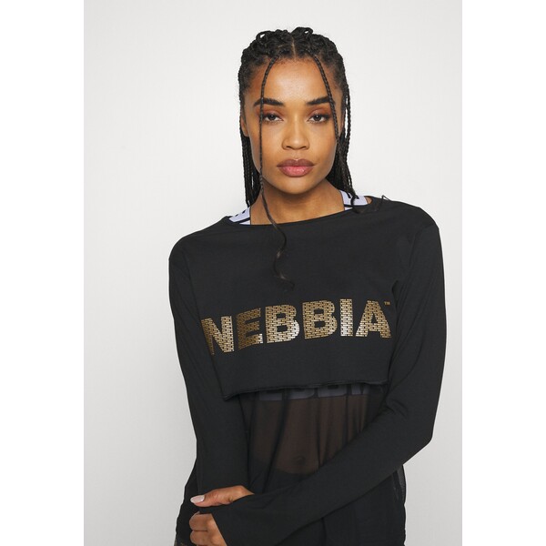 Nebbia INTENSE Bluzka z długim rękawem black N3T41D005-Q11