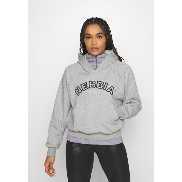 Nebbia ICONIC HERO WITH A HOODIE Bluza light grey N3T41G005-C11
