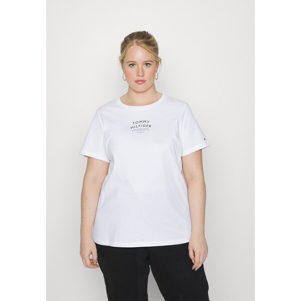 Tommy Hilfiger Curve TEE T-shirt z nadrukiem white TOY21D014-A11