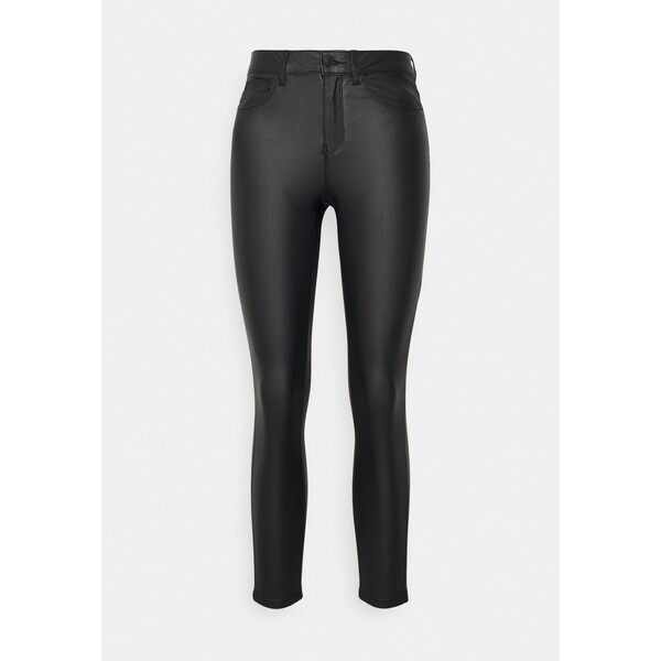 ONLY Petite ONLANNE WAIST COATED Spodnie materiałowe black OP421A096-Q11