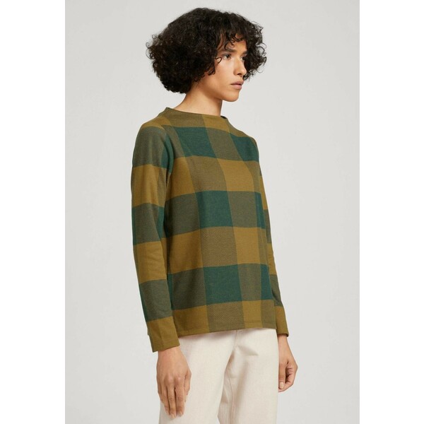 TOM TAILOR Sweter green large check ck TO221I0ON-O11