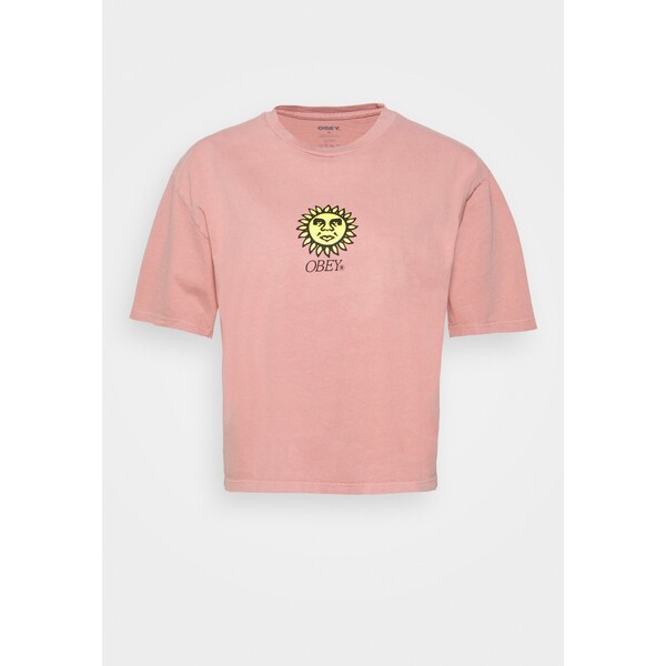 Obey Clothing SUNSHINE VISUALS T-shirt z nadrukiem pink amethyst OB021D04E-J11