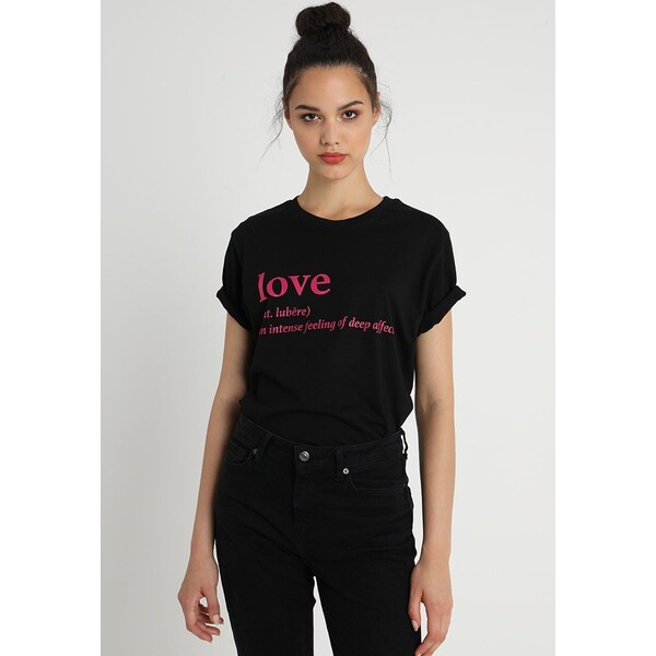 Mister Tee LOVE DEFINITION TEE T-shirt z nadrukiem black MEJ21D007-Q11
