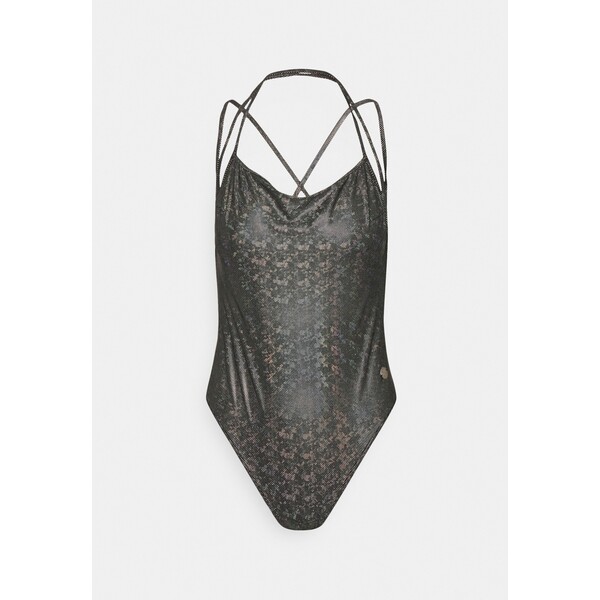 Calvin Klein Swimwear BANDEAU ONE PIECE Kostium kąpielowy black C1781G025-Q11