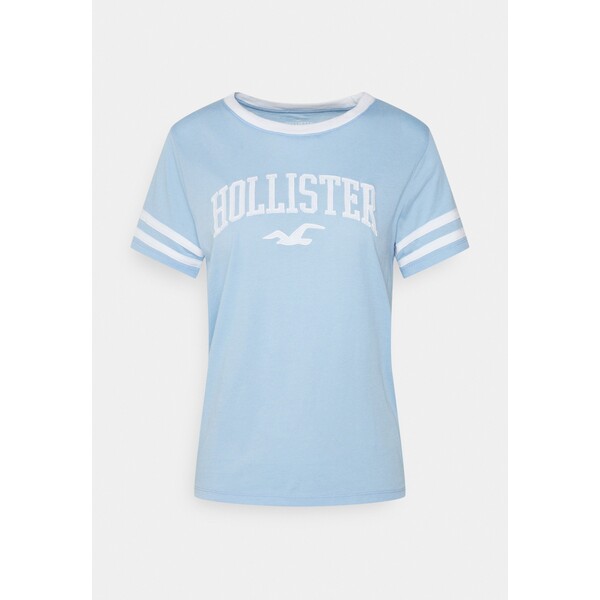 Hollister Co. TECH CORE T-shirt z nadrukiem blue H0421D0E9-K12