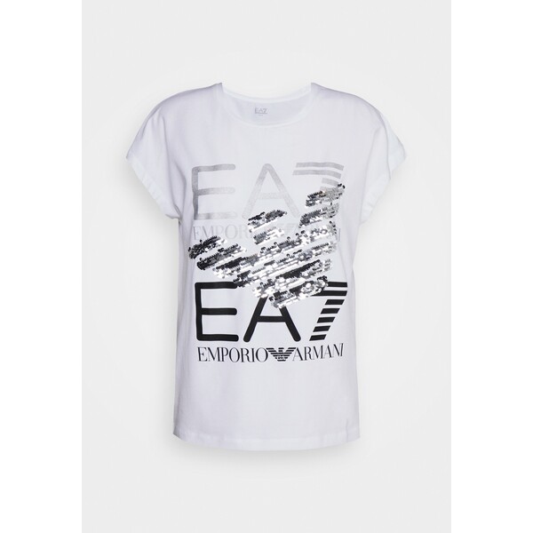 EA7 Emporio Armani T-shirt z nadrukiem white EA721D01F-A11