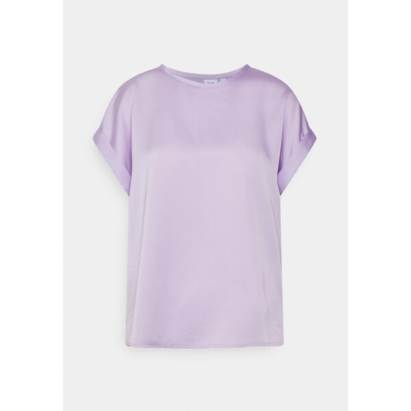 Vila VIELLETTE NOOS T-shirt z nadrukiem pastel lilac V1021E1F6-I12