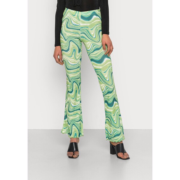 Neon & Nylon NEOLUCY FLAIR Spodnie materiałowe green N3P21A000-M11