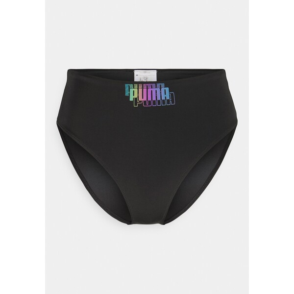Puma SWIM WOMEN HIGH WAIST BRIEF Dół od bikini black combo PU181I00Q-Q11