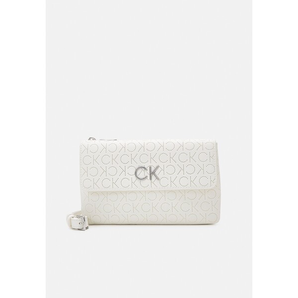 Calvin Klein LOCK CROSSBODY Torba na ramię white 6CA51H0TI-A11