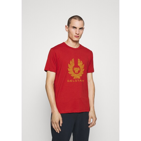 Belstaff COTELAND T-shirt z nadrukiem red ochre/harvest gold BE922O00X-G11