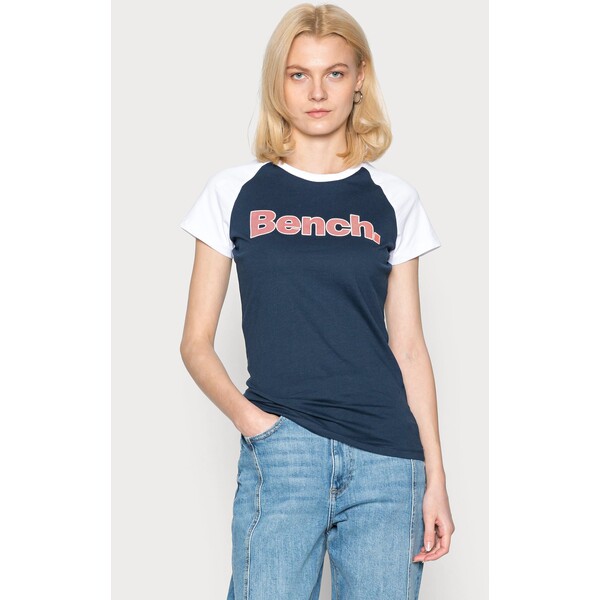 Bench TRINA T-shirt z nadrukiem navy BE621D0AZ-K11