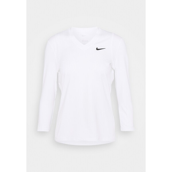 Nike Performance Bluzka z długim rękawem white/black N1241D1MK-A11