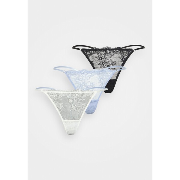 Nly by Nelly OUR MEMORIES THONG 3 PACK Stringi black/blue/white NEG81R00Q-T13
