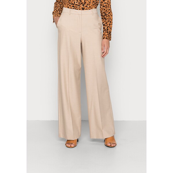 Selected Femme FELIANA WIDE PANT Spodnie materiałowe beige SE521A0KO-B11